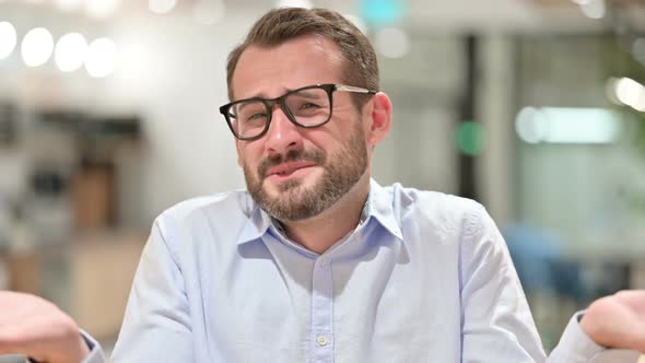 Portrait of Upset Businessman Feeling Disappointed