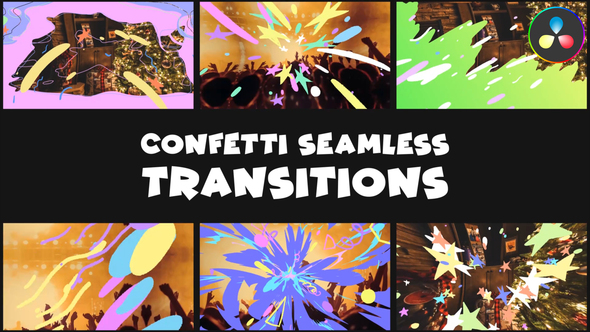 Confetti Seamless Transitions | DaVinci Resolve
