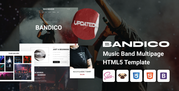 Bandico – HTML5 Music and Band Template