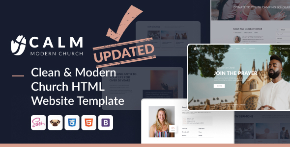 Calm - Modern Church HTML Website Design for Religious and Non-Profit Organizations