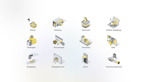 Shopping - Isometric Icons alt