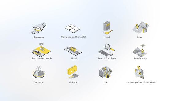 Travel - Isometric Icons