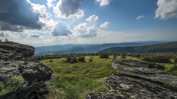 Beautiful landscape of the Czech republic. Time lapse