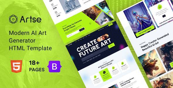 Artse-AI Art Generator HTML Template