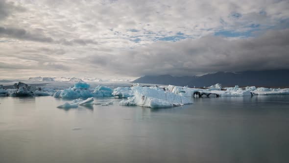 Blue Icebergs Floating