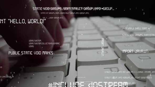 Creative Visual of Computer Programming Coding and Software Development