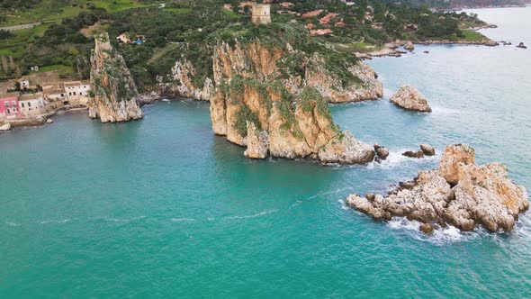 Faraglioni of Scopello in Sicily Italy