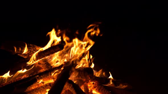 Camping Fire (4K)