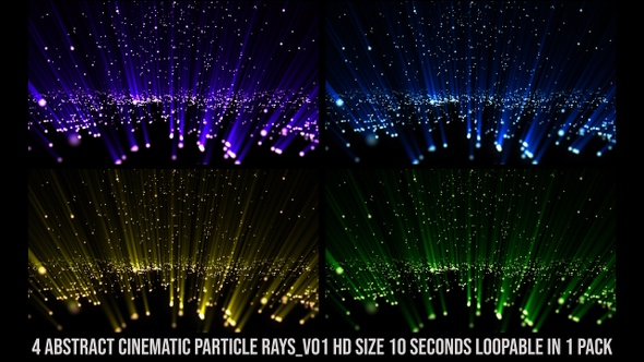 Cinematic Particle Rays Pack V01