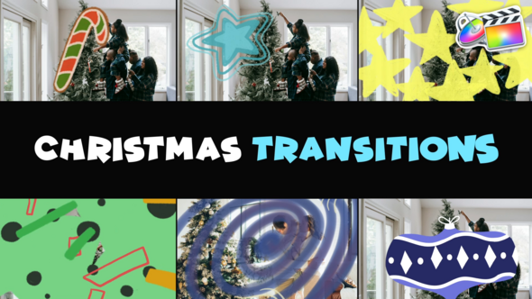 Christmas Cartoon Transitions | FCPX alt