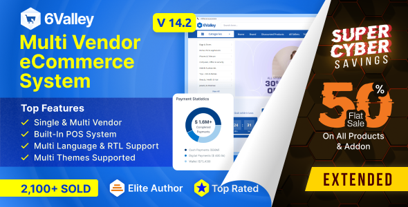 6valley Multi-Vendor E-commerce - Complete eCommerce Mobile App, Web, Seller and Admin Panel