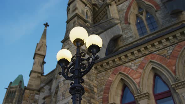 Lamp post near the Library of Parliament, Ottawa