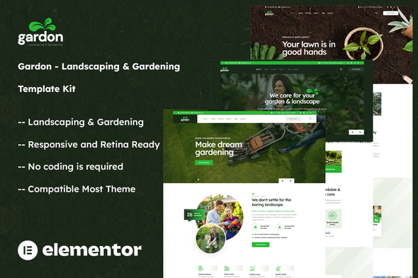 Gardon - Landscaping & Gardening Elementor Template Kit