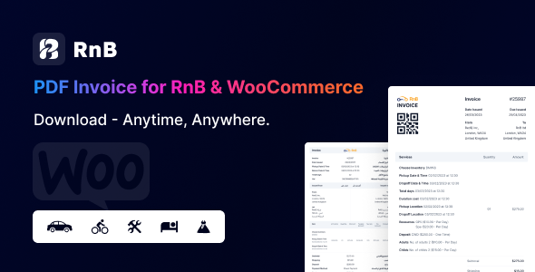 Rental Invoice - PDF Invoice For RnB & WooCommerce