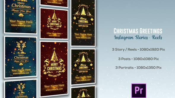 Christmas Greetings - Instagram Stories - Premiere Pro