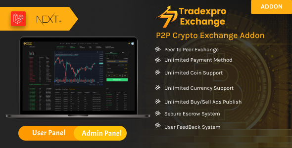 Tradexpro P2P – Peer To Peer Crypto Exchange Addon