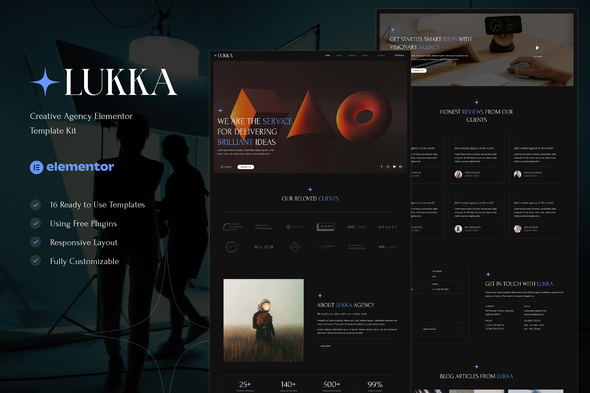 Lukka - Creative Agency Elementor Template Kit