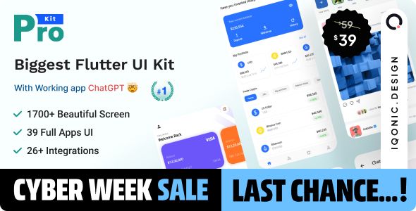 ProKit Flutter - Best Selling Flutter UI Kit with Chat GPT App