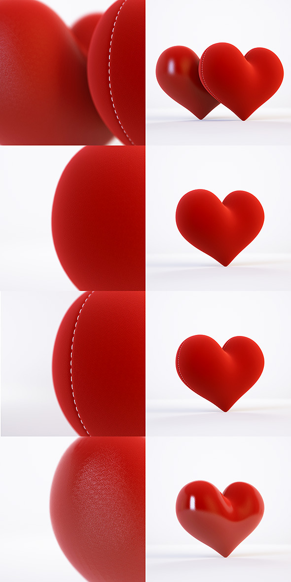 3d model and 3d scene with a heart