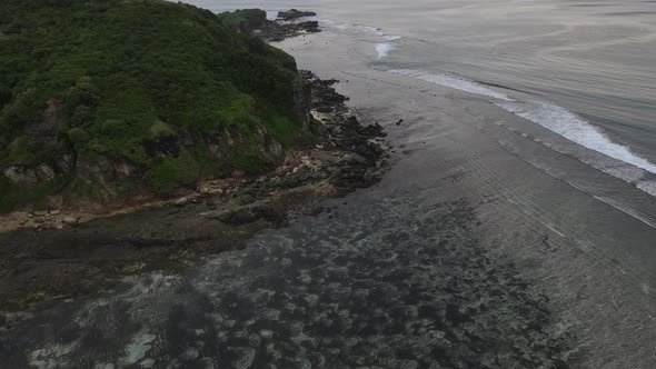 Waves on beach