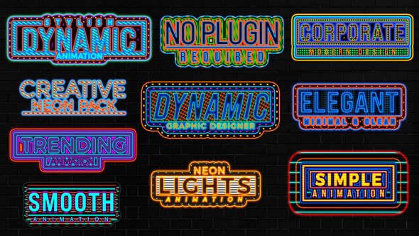 Neon Light Text Pack