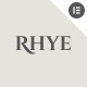 Rhye – Creative Portfolio Elementor Pro Template Kit - ThemeForest Item for Sale