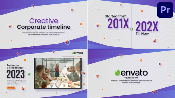Creative Corporate Timeline Slideshow for Premiere Pro