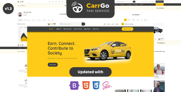 CarrGo – Ridesharing Taxi HTML5 Template