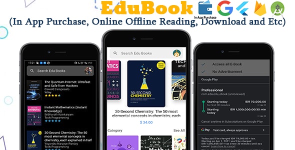 Edu Ebook - Flutter Ebook App + Admin Panel