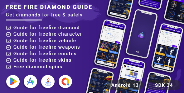 FreeFire Diamond Guide - Free FFF Diamond(Android 13 + SDK 34)