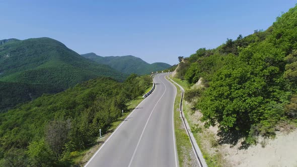 Aerial View Of Mountain Road