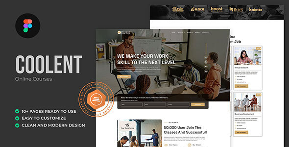 Colent - Online Courses Figma Template