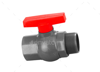 red plastic faucet