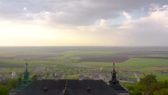 Aerial View of Pidhirtsi Castle Ukraine