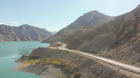 Artvin Panorama With Passing Cars In Turkey (Dlog)