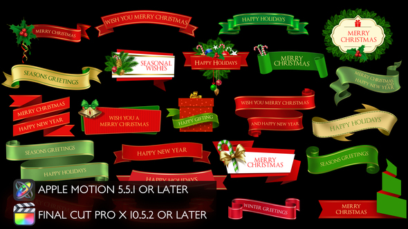 Christmas Lowerthirds and Banners - Final Cut Pro alt