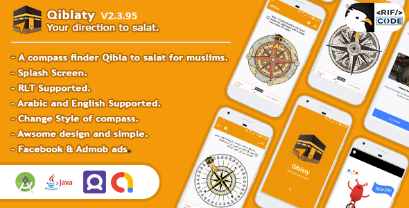 Qiblaty - Qibla compass for find direction to makkah for salat Android Full App