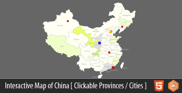 Interactive Map of China - HTML5