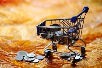Coins in cart