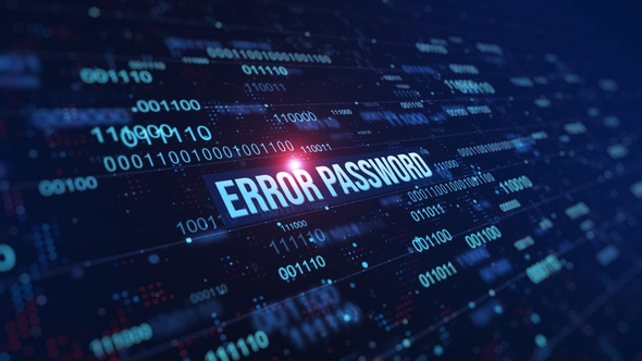 Error Password Digital Binary Code Background