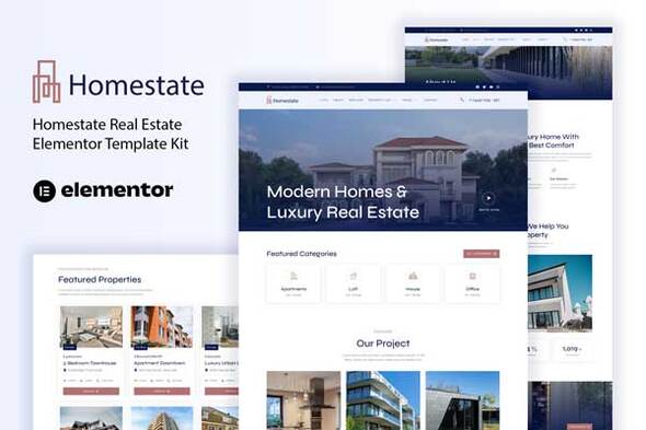 Homestate - Real Estate Elementor Template Kit