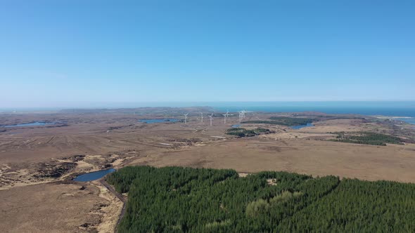 The Loughderryduff Windfarm Between Ardara and Portnoo in County Donegal  Ireland  Time Lapse