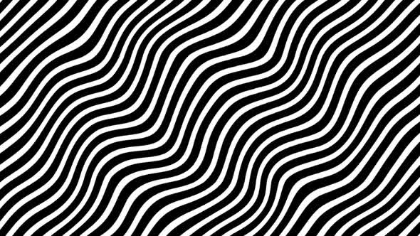 Abstract Wavy Black And White Background