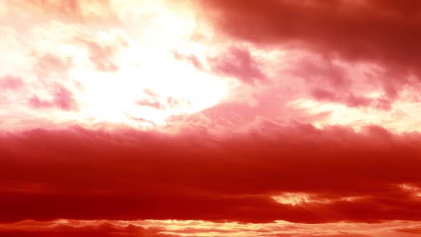 Sunset Time Lapse of a Twilight Sky Dramatic a Sky with Clouds