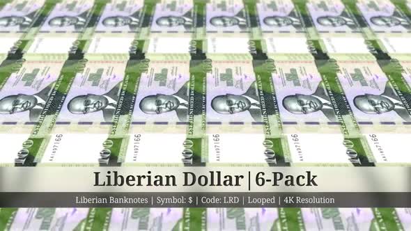 Liberian Dollar | Liberia Currency - 6 Pack | 4K Resolution | Looped