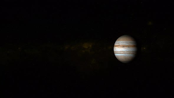 Jupiter, isolated on black.