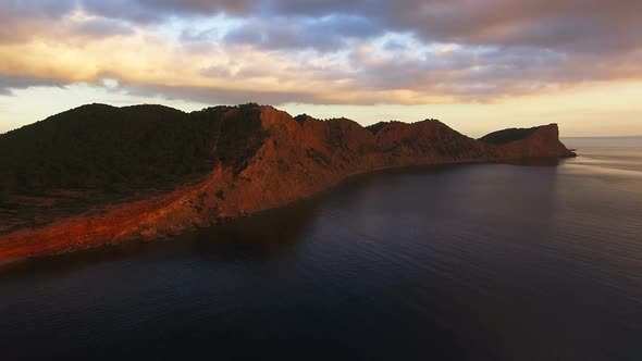 View of beautiful sea and mountain