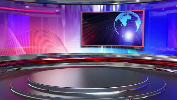 3D Virtual News Studio A002 B