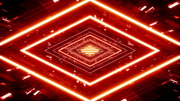 Diamond Sci Fi Red Light Tunnel