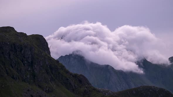 Timelapse of Cloud Waterfall (Lofoten, Norway)